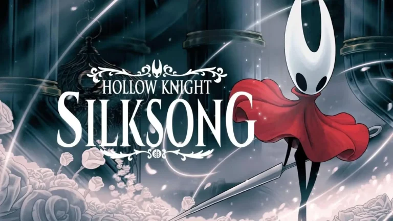 Hornet em Hollow Knight: Silksong capa oficial do jogo indie da Team Cherry